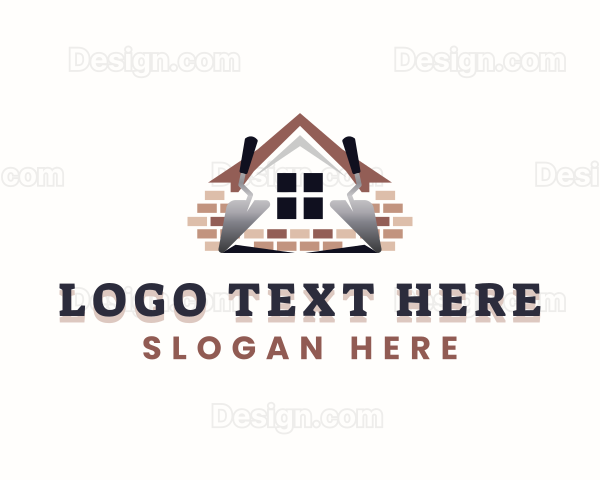 Construction Builder Trowel Logo