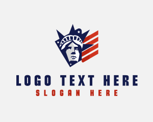 Statue Liberty Flag logo