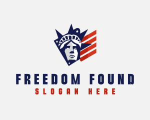 Statue Liberty Flag logo