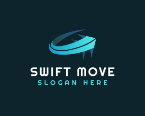 Logistic Moving Arrow logo design