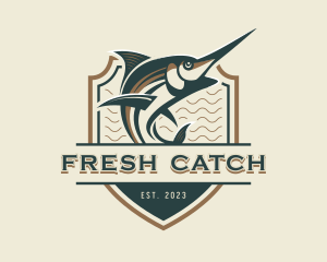 Marlin Seafood Fisherman logo