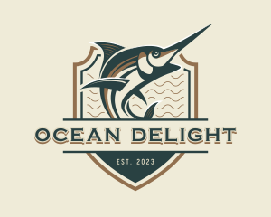 Marlin Seafood Fisherman logo