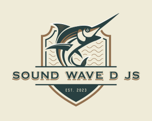 Marlin Seafood Fisherman logo design