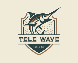 Marlin Seafood Fisherman logo design