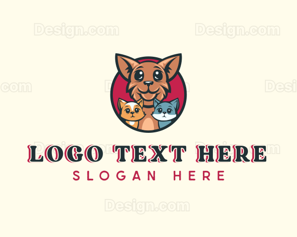 Dog Cat Pet Shelter Logo