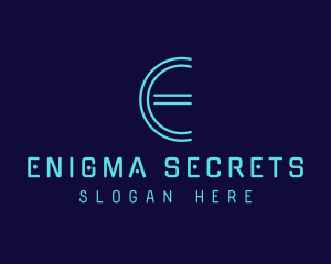 Cyber Letter E logo design