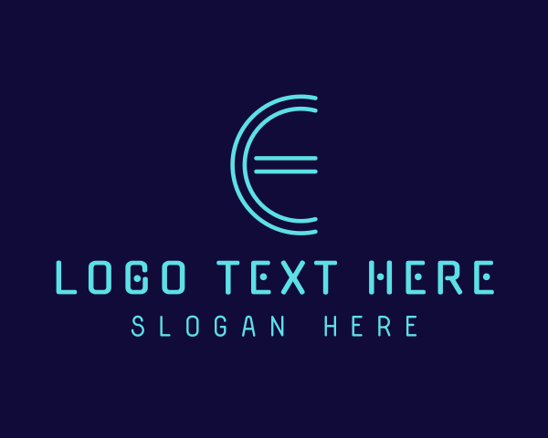 Letter E logo example 4