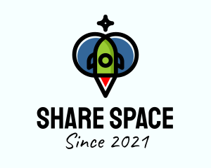 Space Rocket Ship  logo design