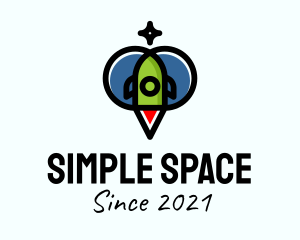 Space Rocket Ship  logo design