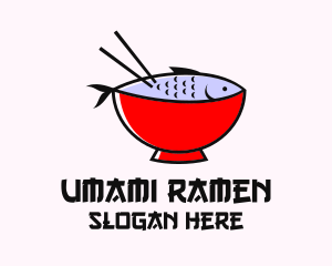 Salmon Ramen Bowl logo design