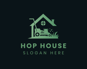 House Lawn Mower logo design