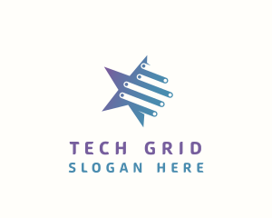 Tech Star Circuitry logo design