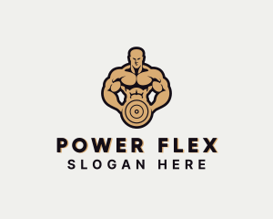 Strong Bodybuilder Gym logo design