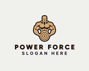 Strong Bodybuilder Gym logo design