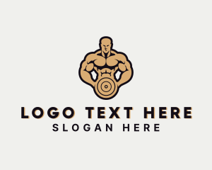 Bodybuilding - Strong Bodybuilder Gym logo design