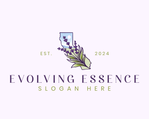 California Lavender Flower logo design