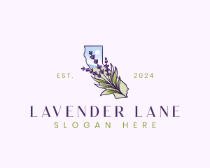 California Lavender Flower logo design