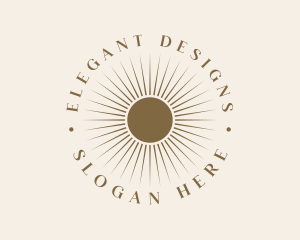 Minimalist Luxury Sun logo design