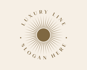 Minimalist Luxury Sun logo design