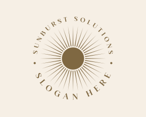 Minimalist Luxury Sun logo design