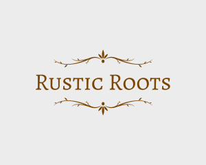 Rustic Decoration Branches logo design