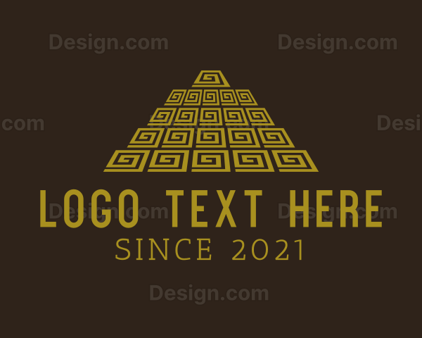 Ancient Mayan Pyramid Logo