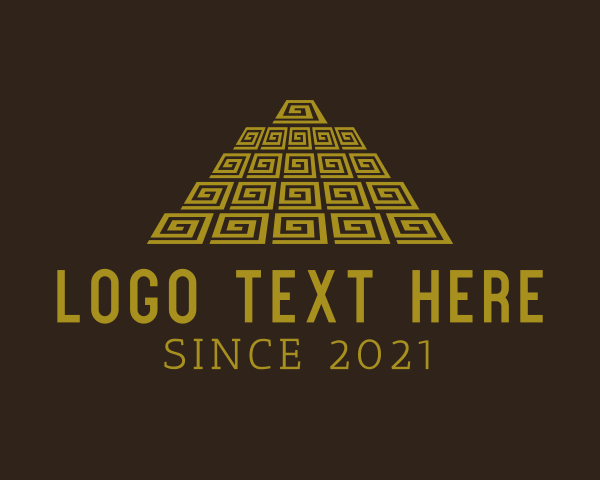 Ancient Mayan Pyramid logo