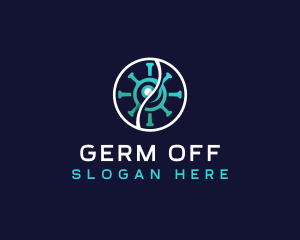 Bacteria Virus Germ logo design