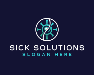 Bacteria Virus Germ logo design