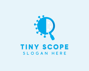 Magnifying Glass Virus logo design