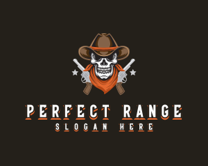 Cowboy Skull Gun logo design