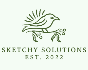 Finch Bird Drawing logo