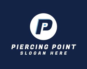 Modern Racing Letter P logo design