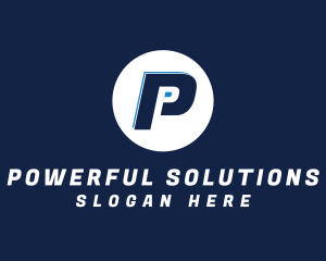 Modern Racing Letter P logo design