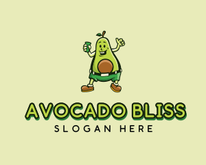 Avocado Fruit Drink logo design