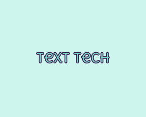 Blue Childish Text logo