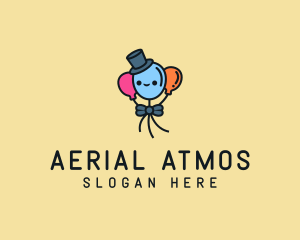 Cute Magician Balloon  logo design