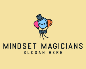 Cute Magician Balloon  logo design