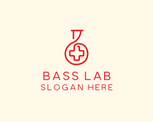 Medical Flask Laboratory logo design