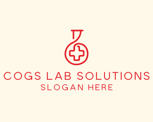 Medical Flask Laboratory logo design