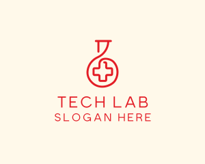 Medical Flask Laboratory logo design