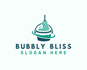 Mop Washing Cleaning logo design