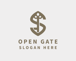 Elegant Ornate Key logo