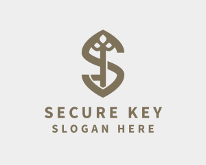 Elegant Ornate Key logo