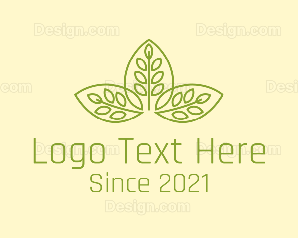 Symmetrical Leaf Pattern Logo