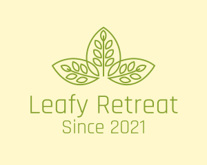 Symmetrical Leaf Pattern  logo design