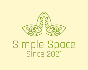 Symmetrical Leaf Pattern  logo design