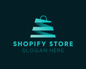 Grocery Shopping Bag E-Commerce logo design