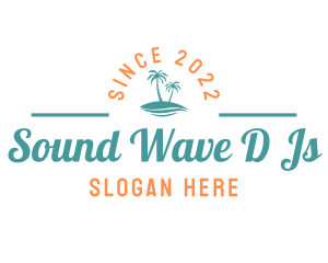 Tropical Island Resort logo design