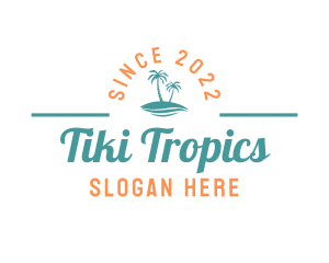 Tropical Island Resort logo design